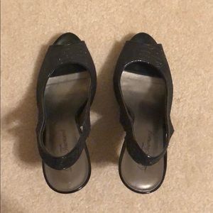 Lulu Townsend Sparkly Black Heels